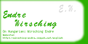 endre wirsching business card